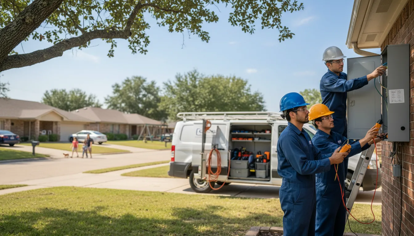 Certified electrician providing emergency electrical services in Amherst, WI